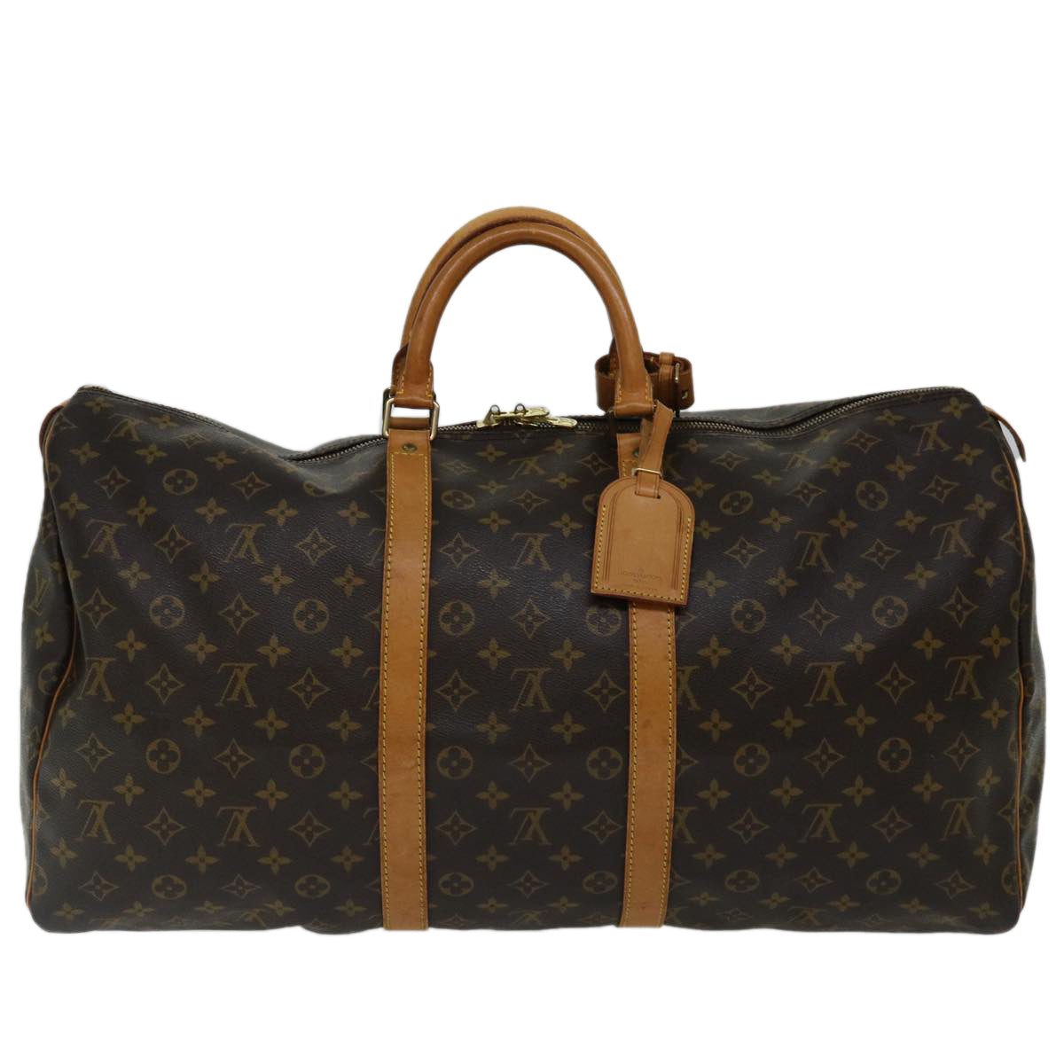 LOUIS VUITTON Monogram Keepall 55 Boston Bag M41424 LV 68001