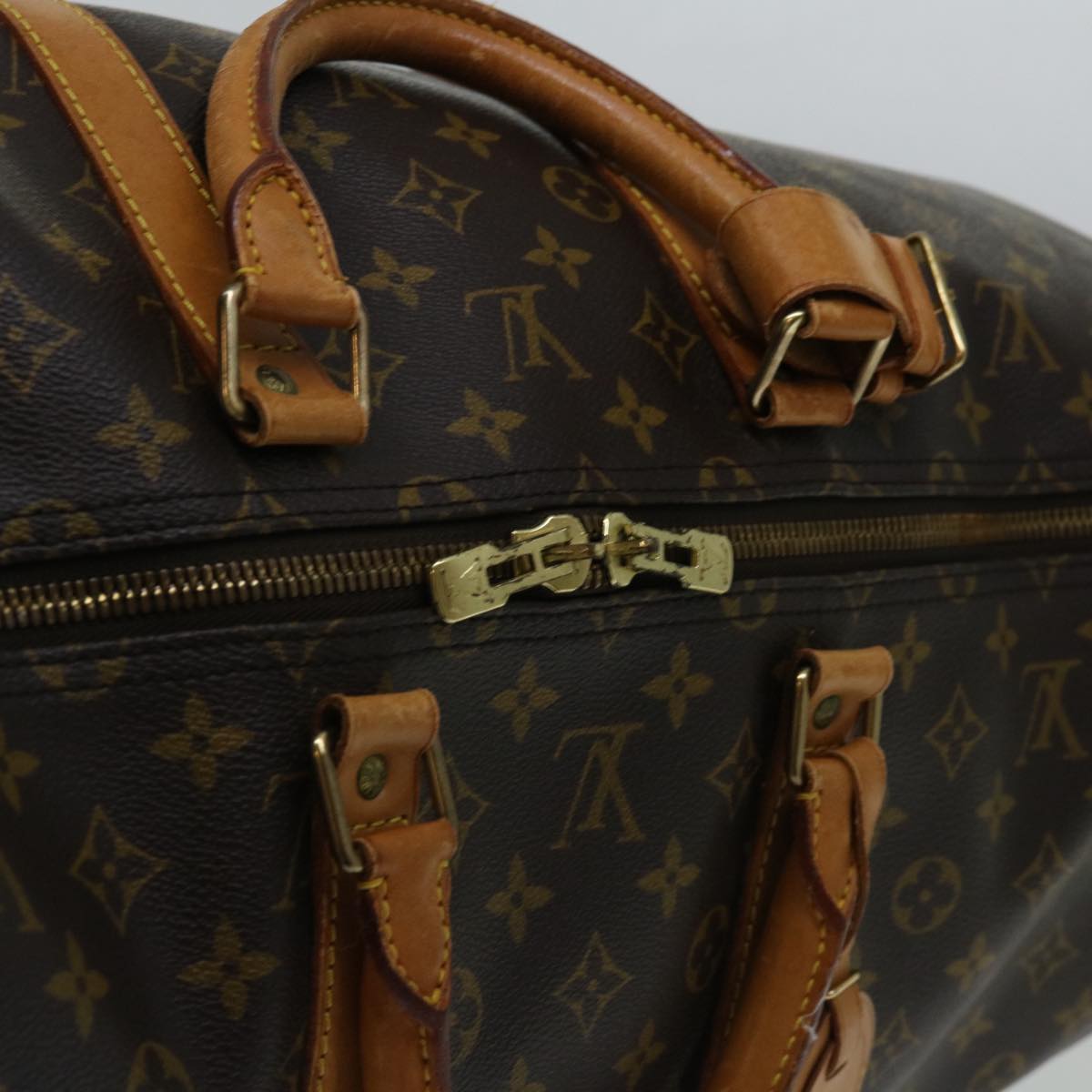 LOUIS VUITTON Monogram Keepall 55 Boston Bag M41424 LV 68001