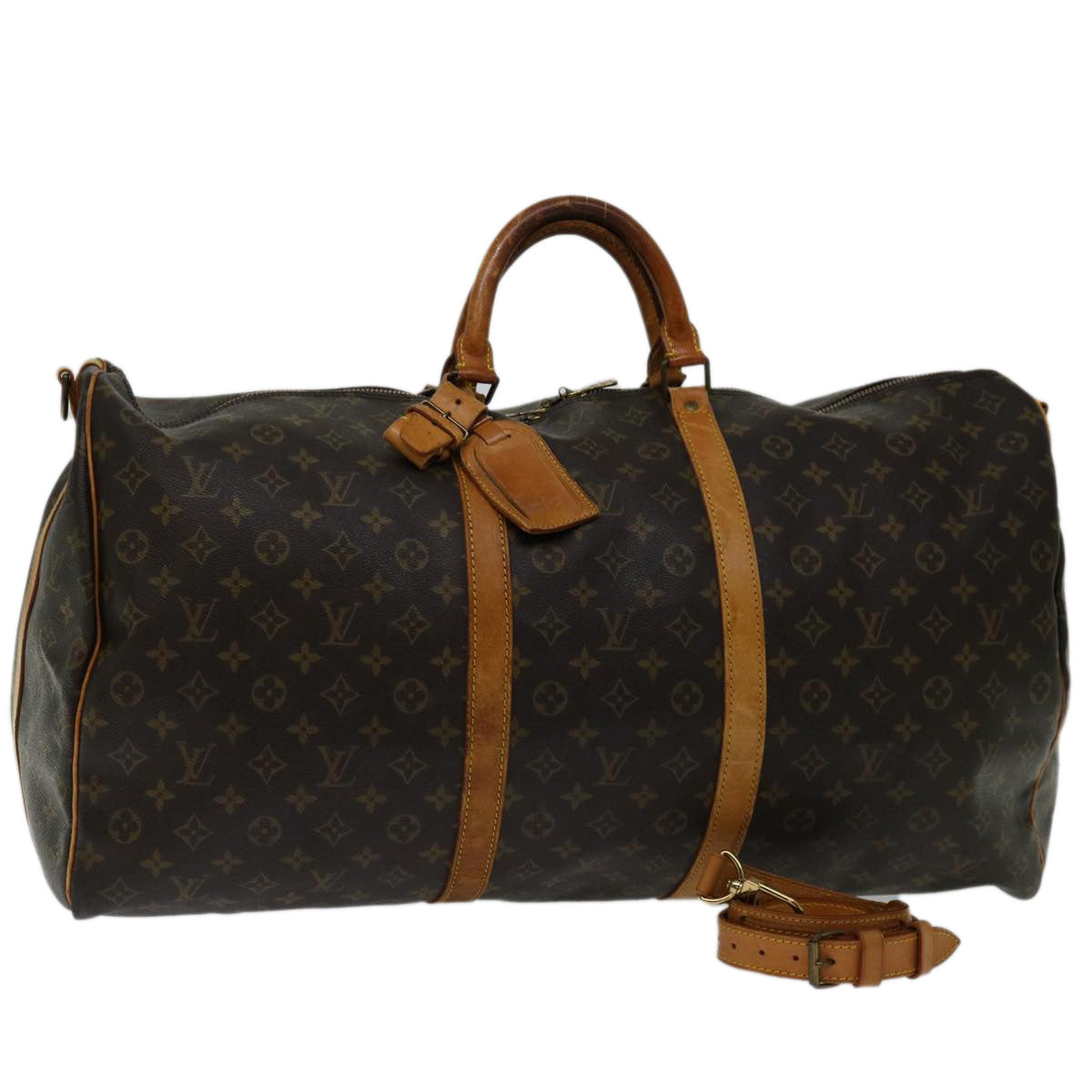 LOUIS VUITTON Monogram Keepall Bandouliere 60 Boston Bag M41412 LV 68002