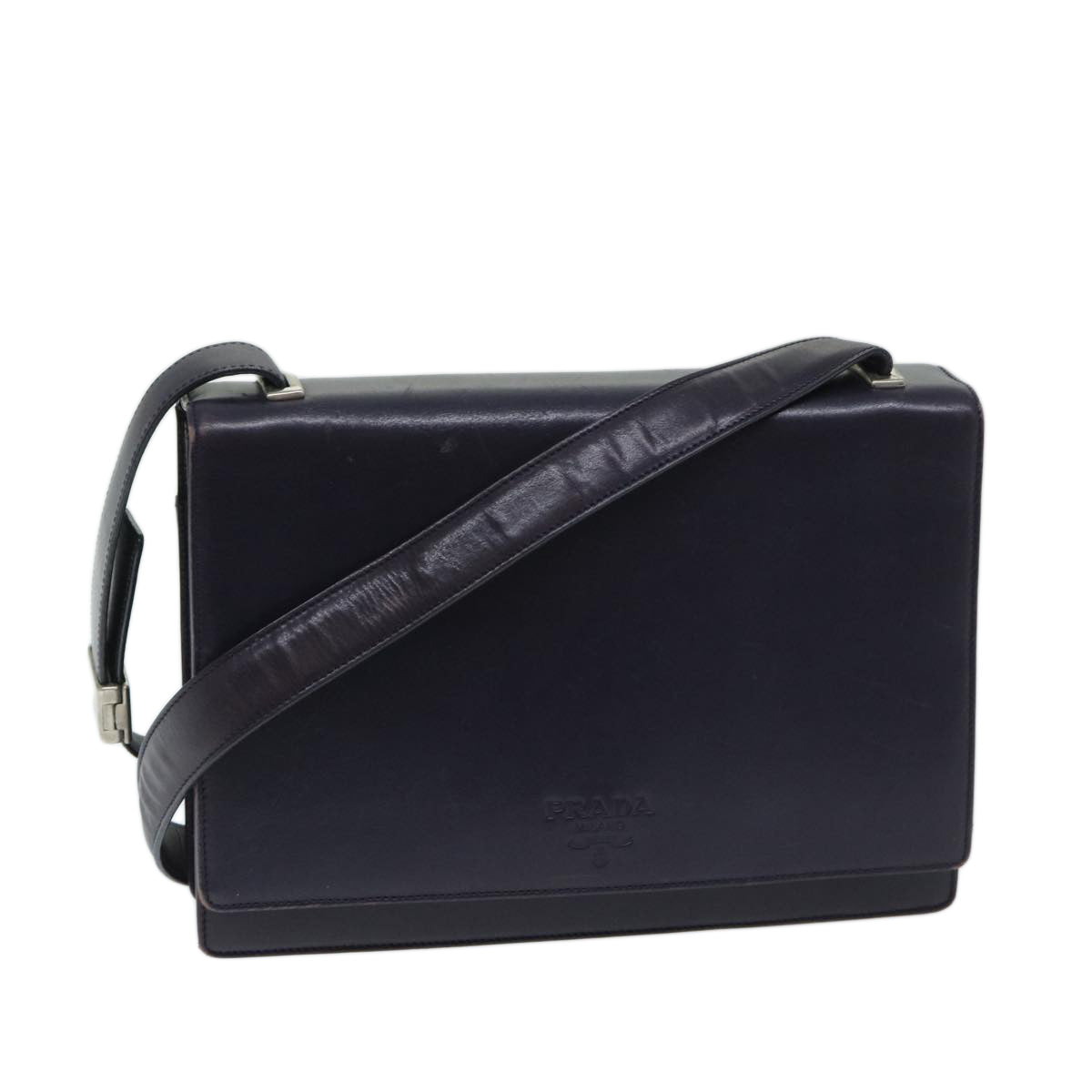 Luxury PradaShoulder Bag Leather Purple 68014