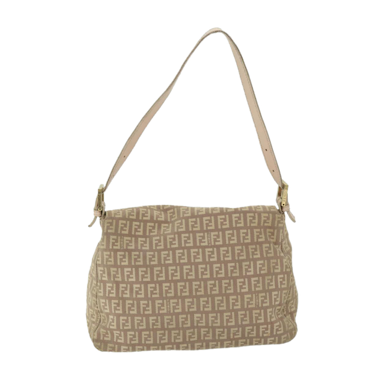 Luxury FendiZucchino Canvas Mamma Baguette Shoulder Bag Beige68063