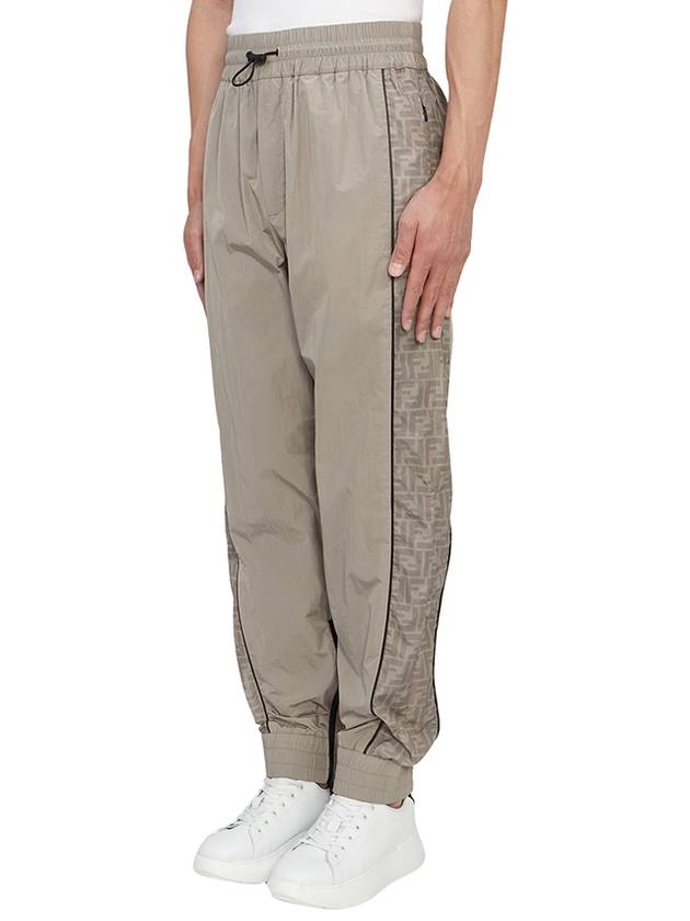 Luxury Fendi Men's Plain Logo Track Pants Grey
