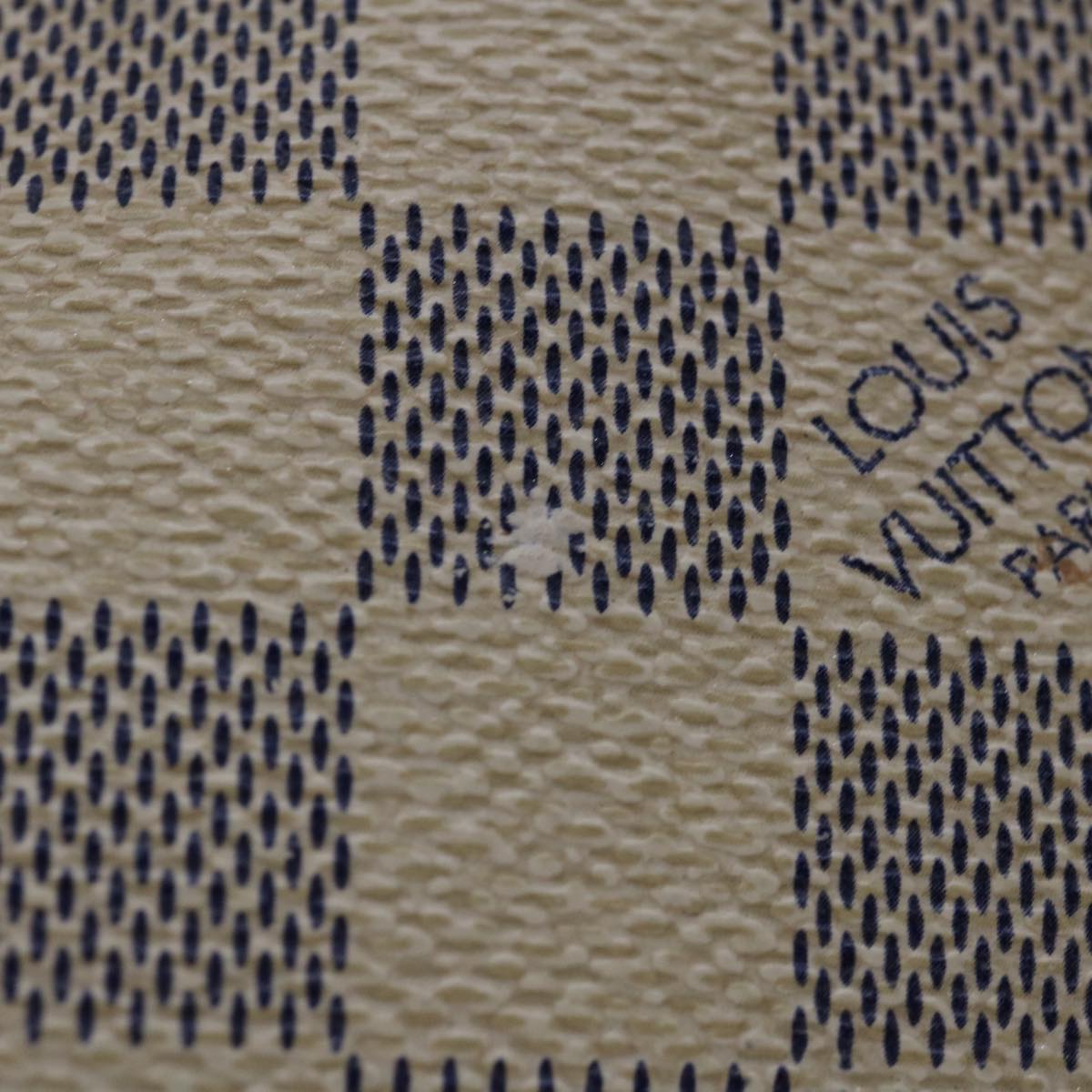LOUIS VUITTON Damier Azur Pochette Cosmetic PM Pouch N60024 LV 68109
