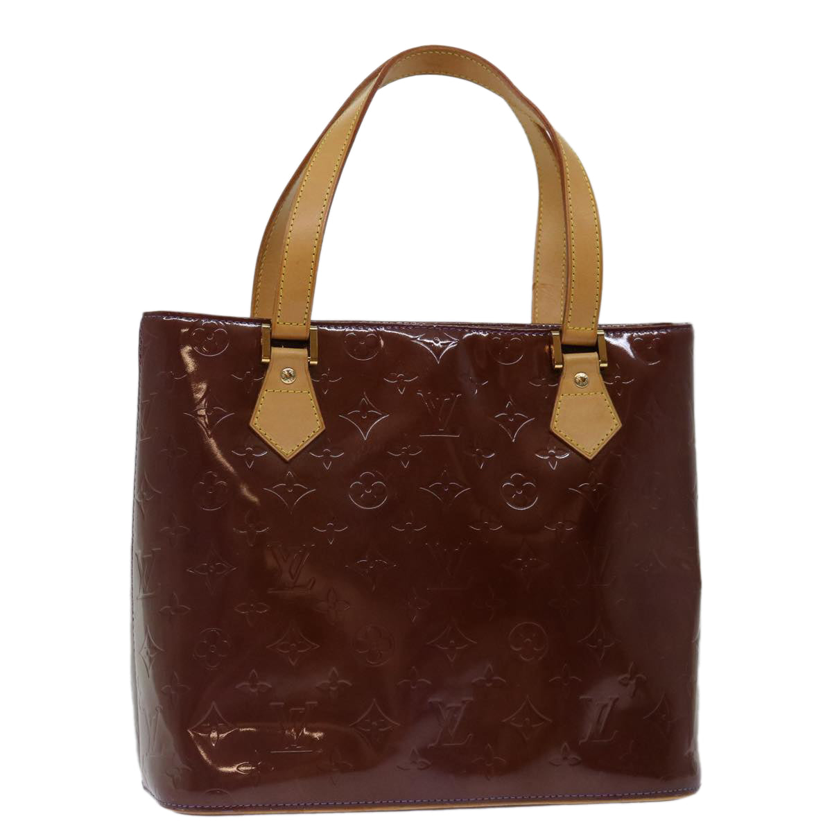 LOUIS VUITTON Monogram Vernis Houston Hand Bag Purple Viole M91093 68116
