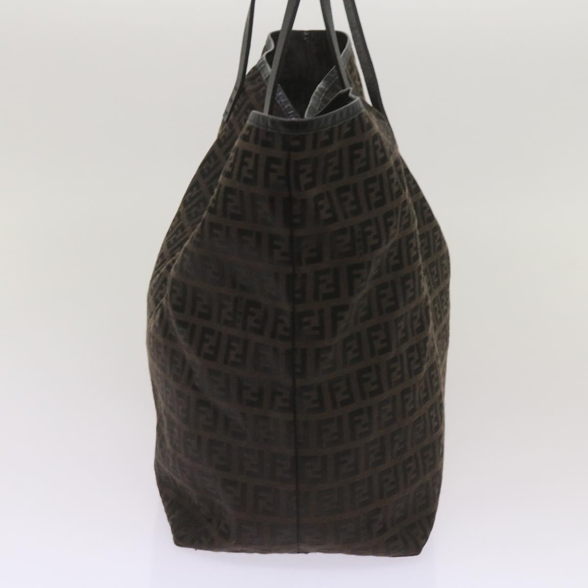 Luxury FendiZucchino Canvas Tote Bag Brown Black68286