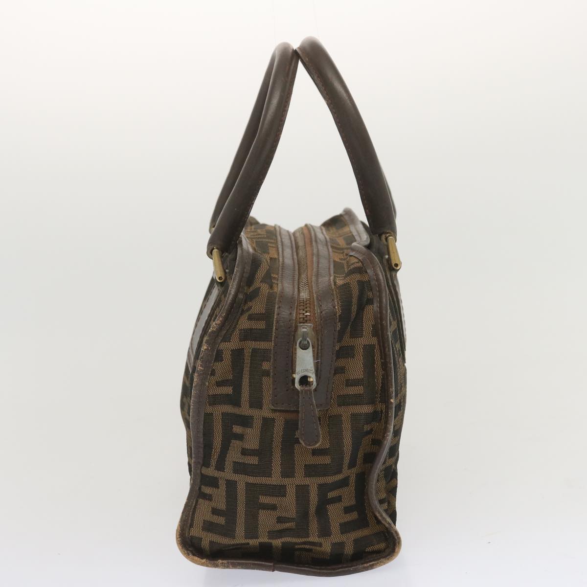 Luxury FendiZucca Canvas Hand Bag Black Brown68378