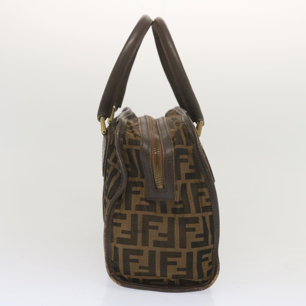 Luxury FendiZucca Canvas Hand Bag Black Brown68378