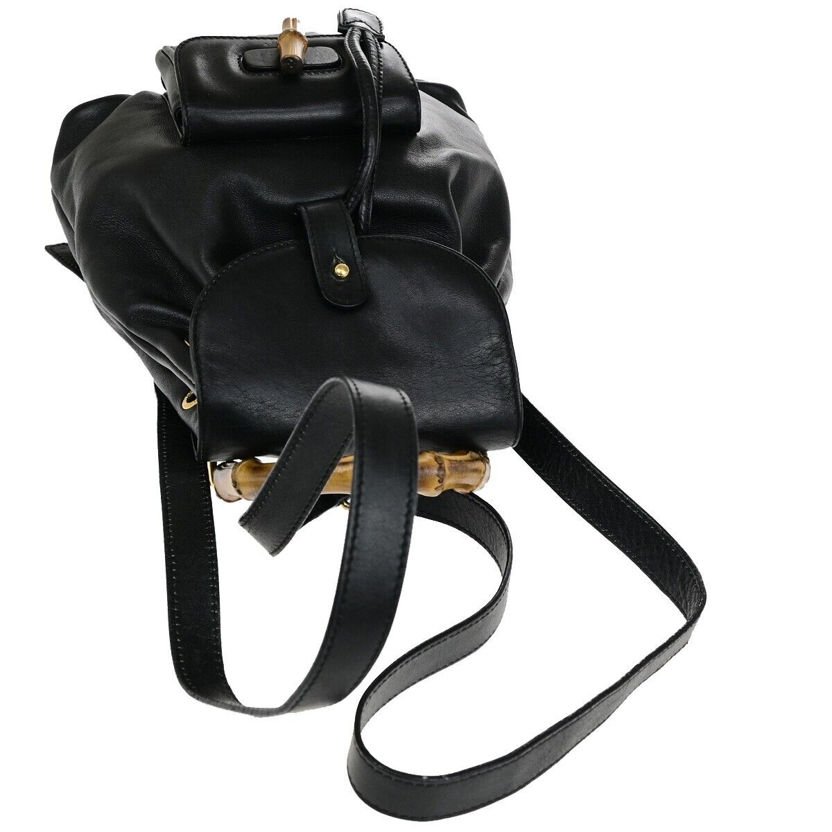 Luxury Gucci Trending 2025 Bamboo  Leather Backpack Bag ()
