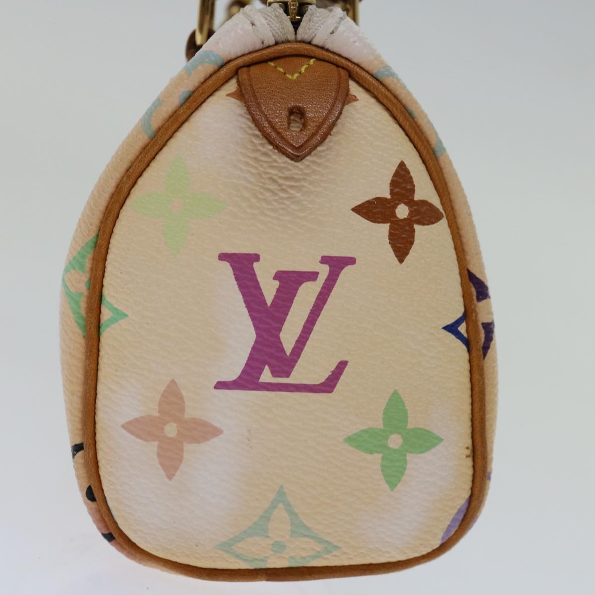 LOUIS VUITTON Monogram Multicolor Mini Speedy Bag White M92645 LV 68484