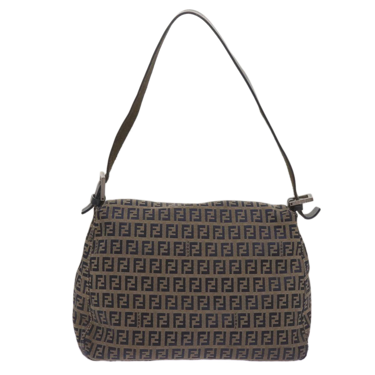 Luxury FendiZucchino Canvas Mamma Baguette Shoulder Bag Navy68577