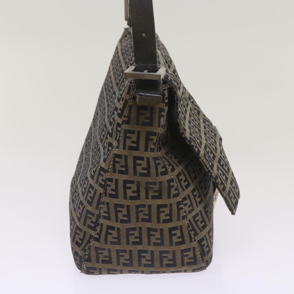 Luxury FendiZucchino Canvas Mamma Baguette Shoulder Bag Navy68577