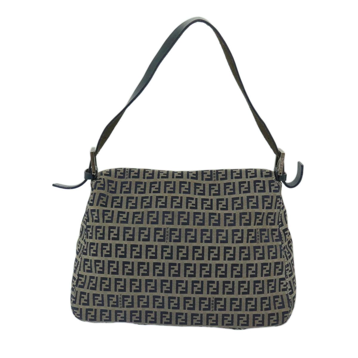 Luxury FendiZucchino Canvas Mamma Baguette Shoulder Bag Navy68578
