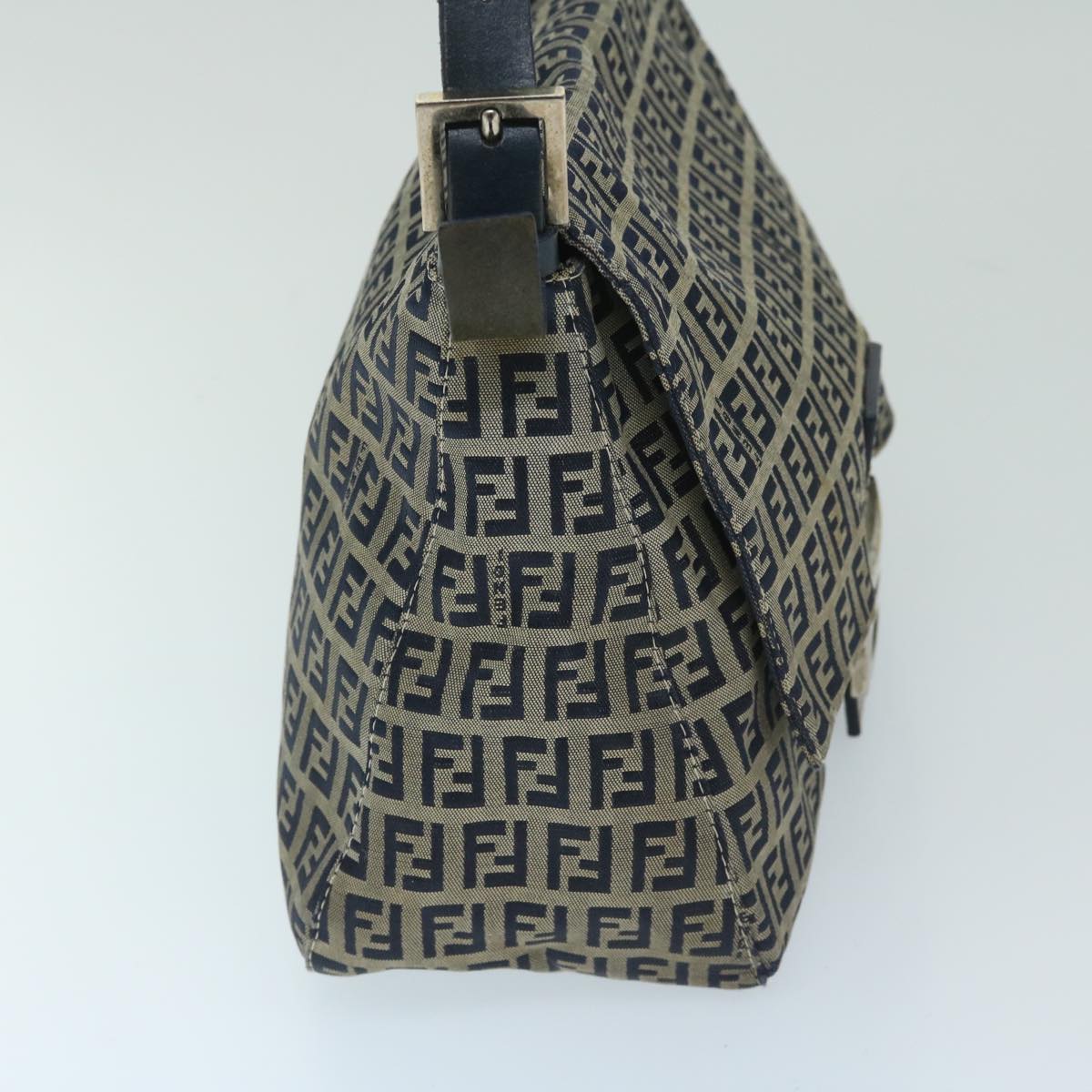 Luxury FendiZucchino Canvas Mamma Baguette Shoulder Bag Navy68578