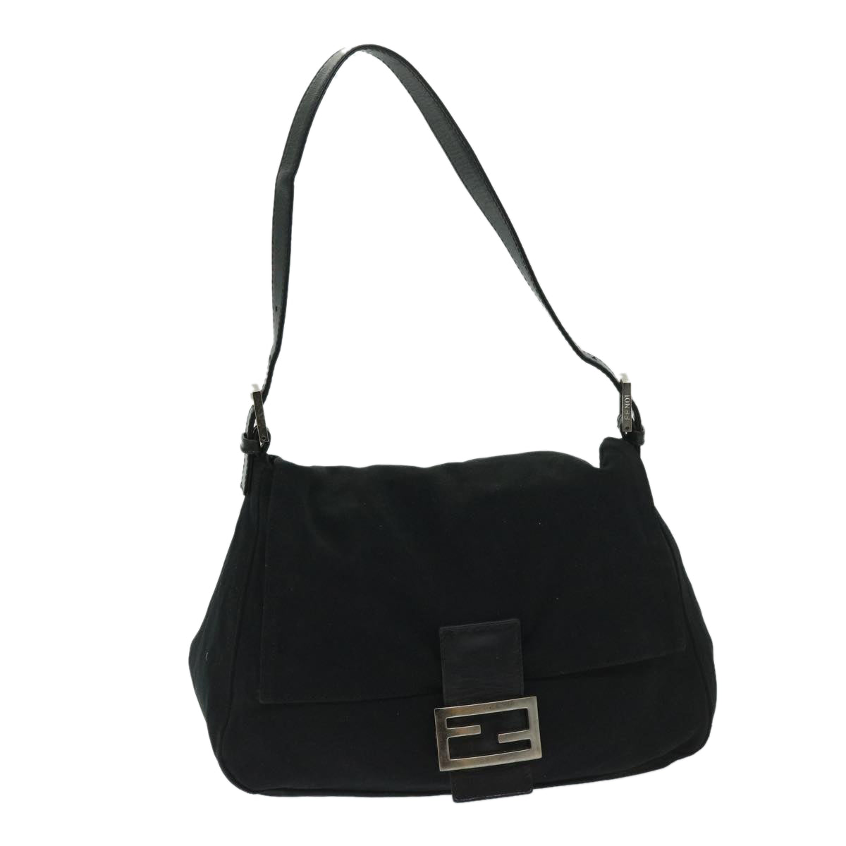 Luxury FendiMamma Baguette Shoulder Bag Nylon Black68579