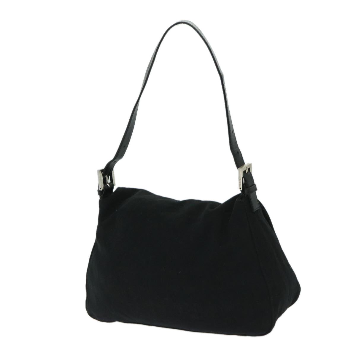 Luxury FendiMamma Baguette Shoulder Bag Nylon Black68579