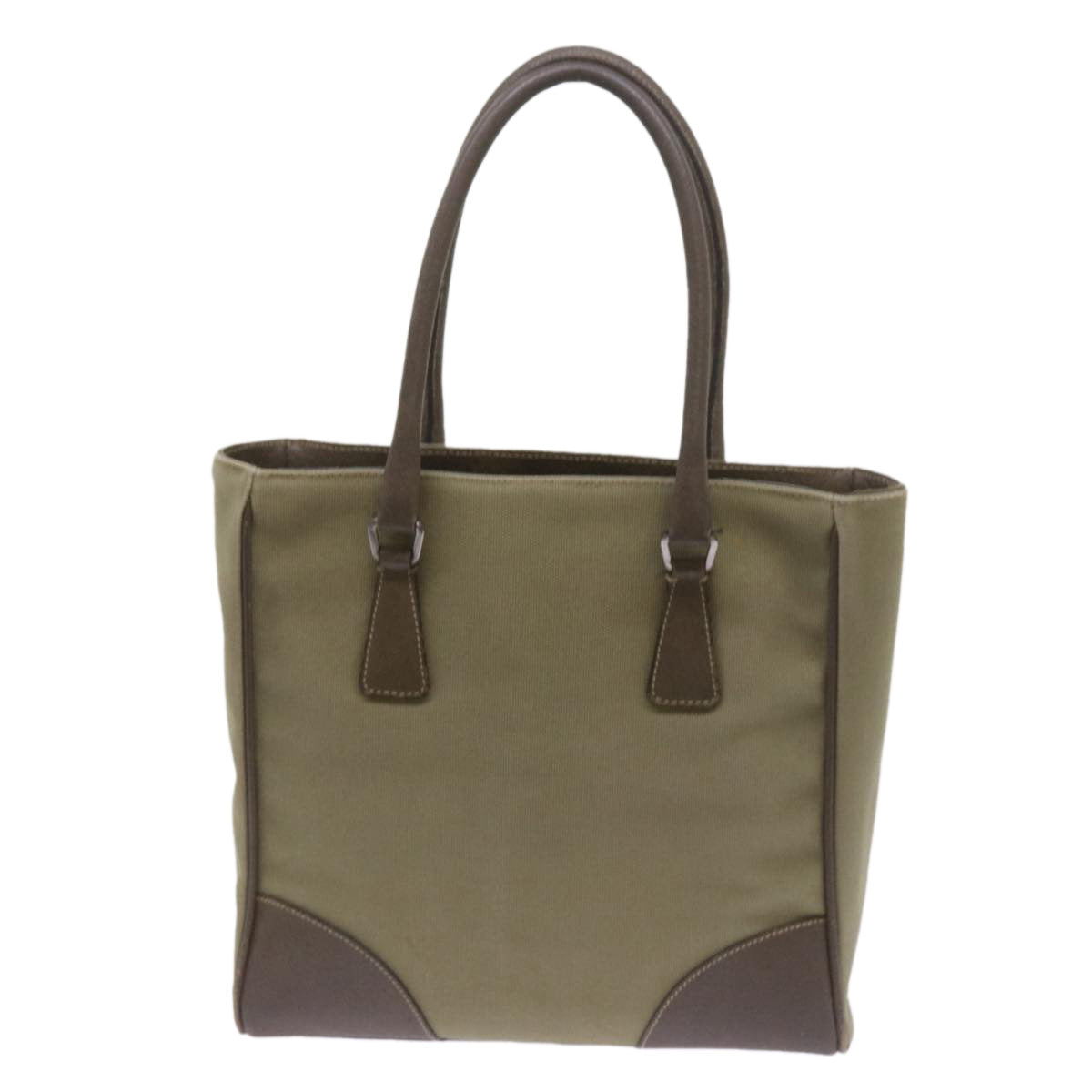 Luxury PradaHand Bag Canvas Khaki 68681