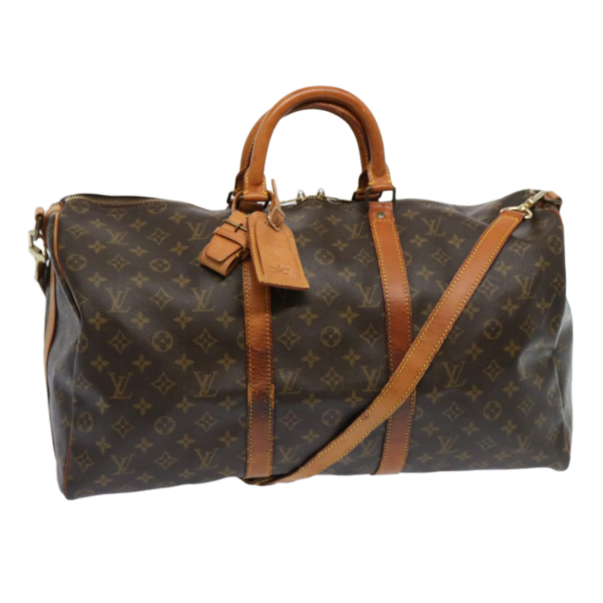 LOUIS VUITTON Monogram Keepall Bandouliere 50 Boston Bag M41416 LV 68765