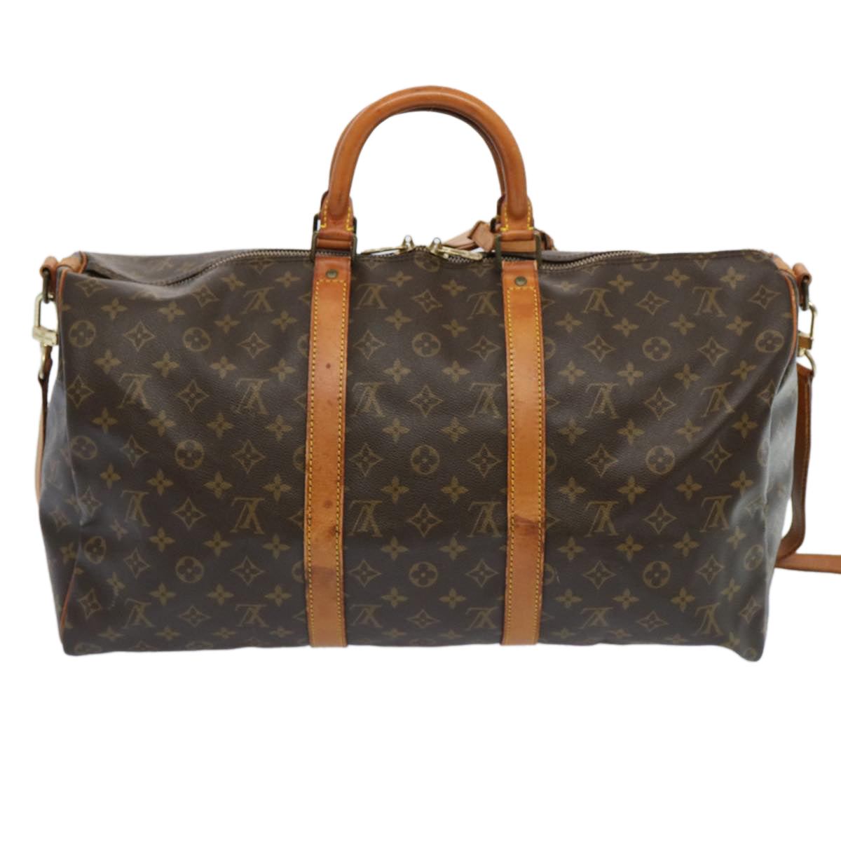 LOUIS VUITTON Monogram Keepall Bandouliere 50 Boston Bag M41416 LV 68765