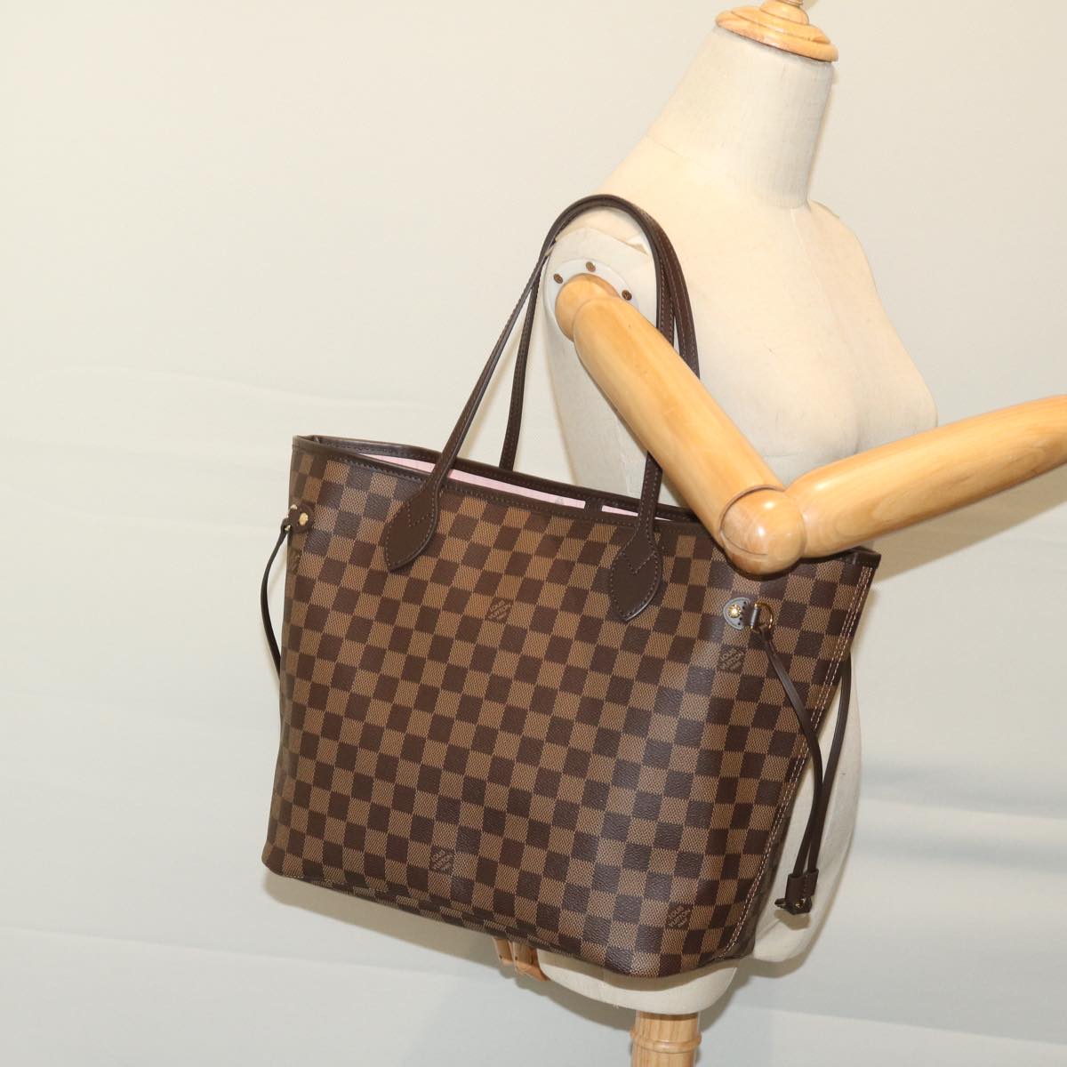 LOUIS VUITTON Damier Ebene Neverfull MM Tote Bag N51105 LV 68787SA