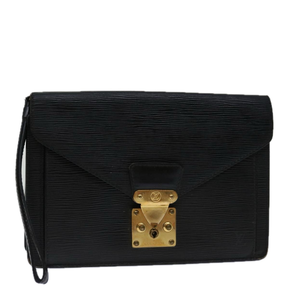 LOUIS VUITTON Epi Serie Dragonne Hand Bag Black M52612 LV 68803