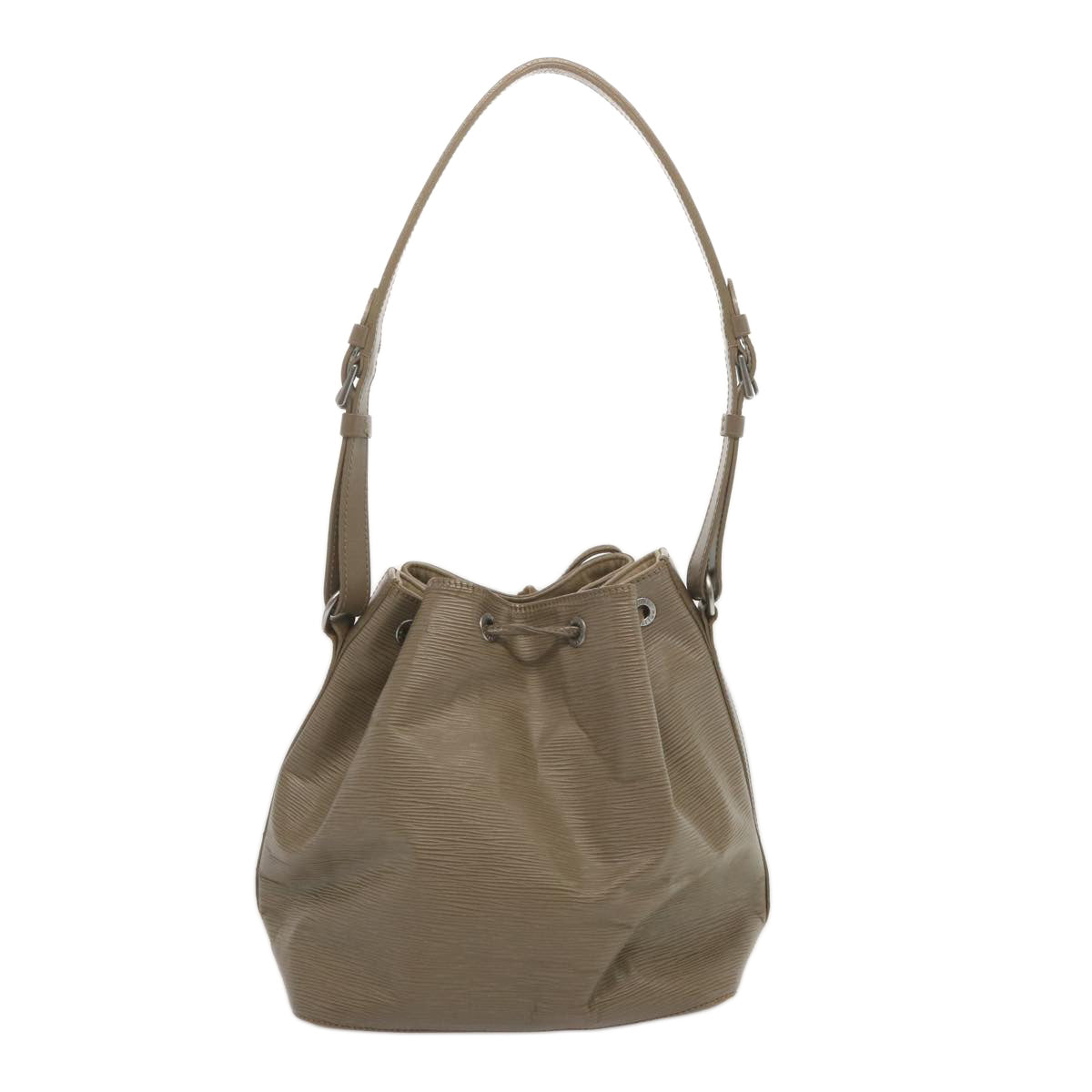 LOUIS VUITTON Epi Petit Noe Shoulder Bag Gray Pepper M4410C LV 68819