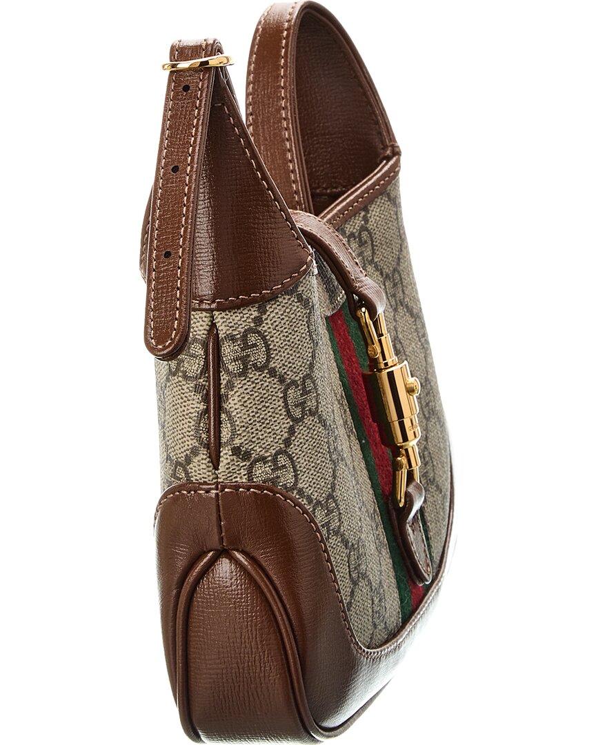 Luxury Gucci Trending 2025 Jackie 1961 Mini GG Supreme Canvas & Leather Shoulder Bag