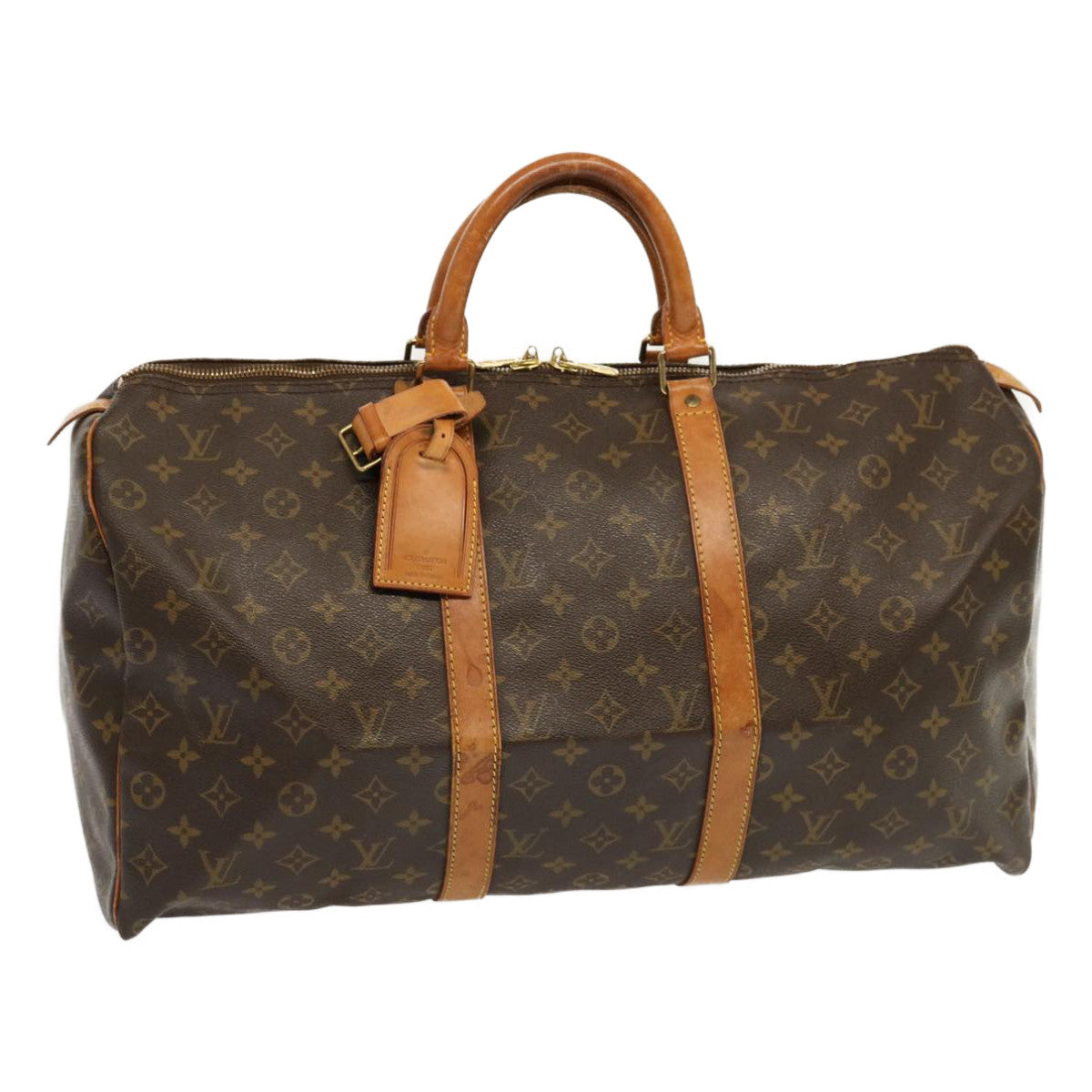 LOUIS VUITTON Monogram Keepall 50 Boston Bag M41426 LV 68885