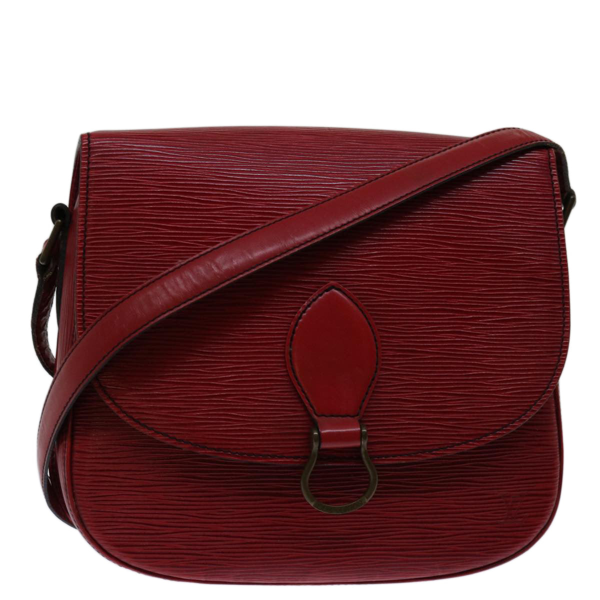 LOUIS VUITTON Epi Saint Cloud GM Shoulder Bag Red M52197 LV 68896