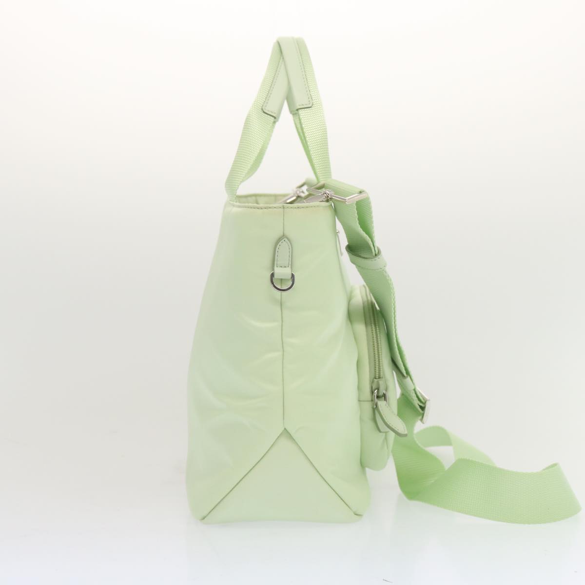 Luxury PradaHand Bag Nylon 2way Light Green 68918A