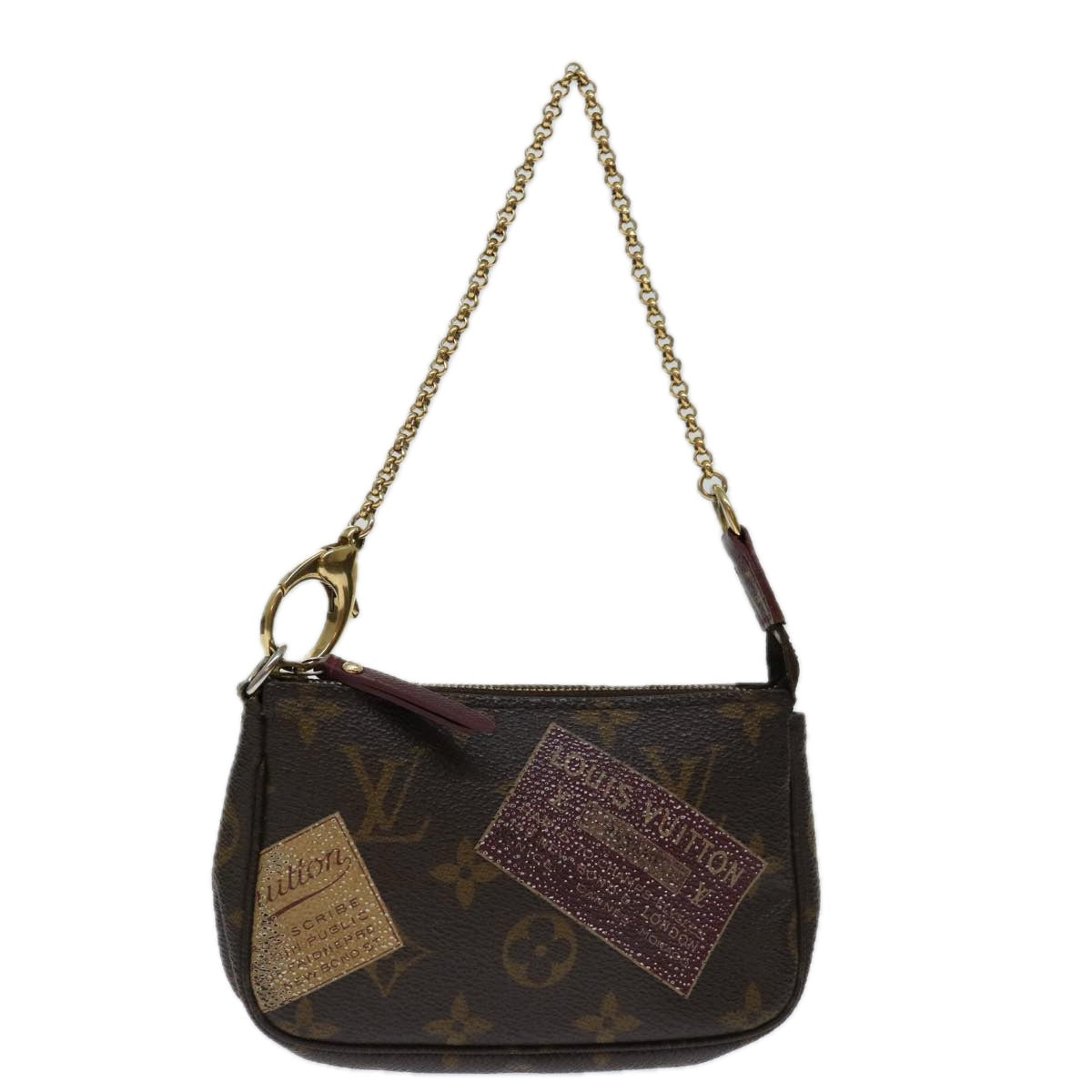 LOUIS VUITTON Monogram Label Mini Pochette Accessoires Pouch M63798 68976
