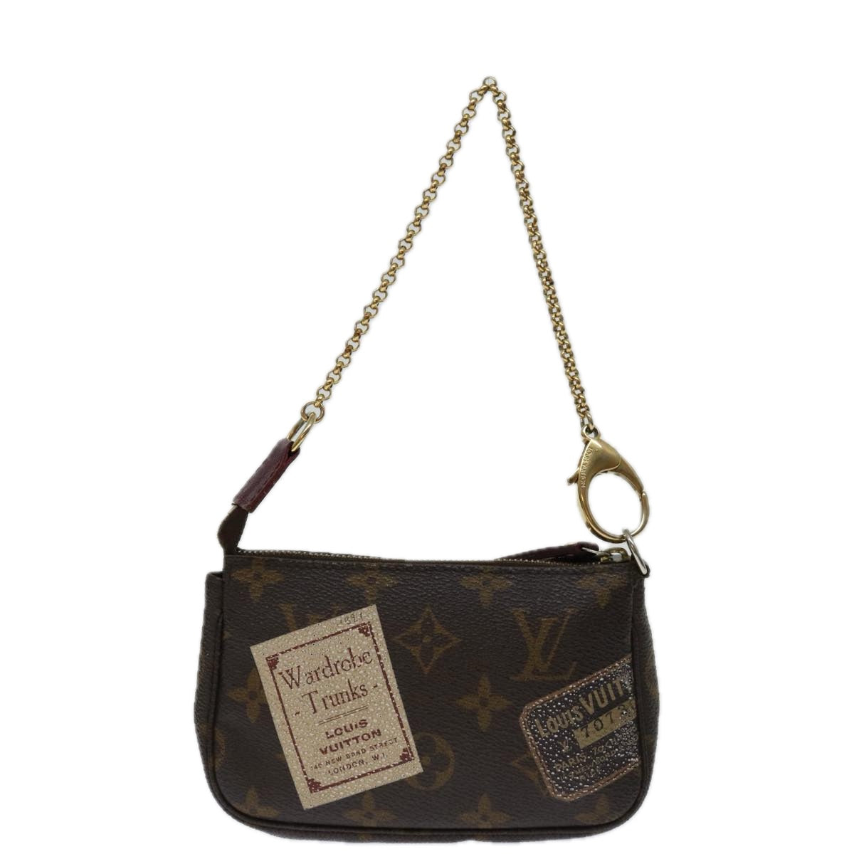 LOUIS VUITTON Monogram Label Mini Pochette Accessoires Pouch M63798 68976