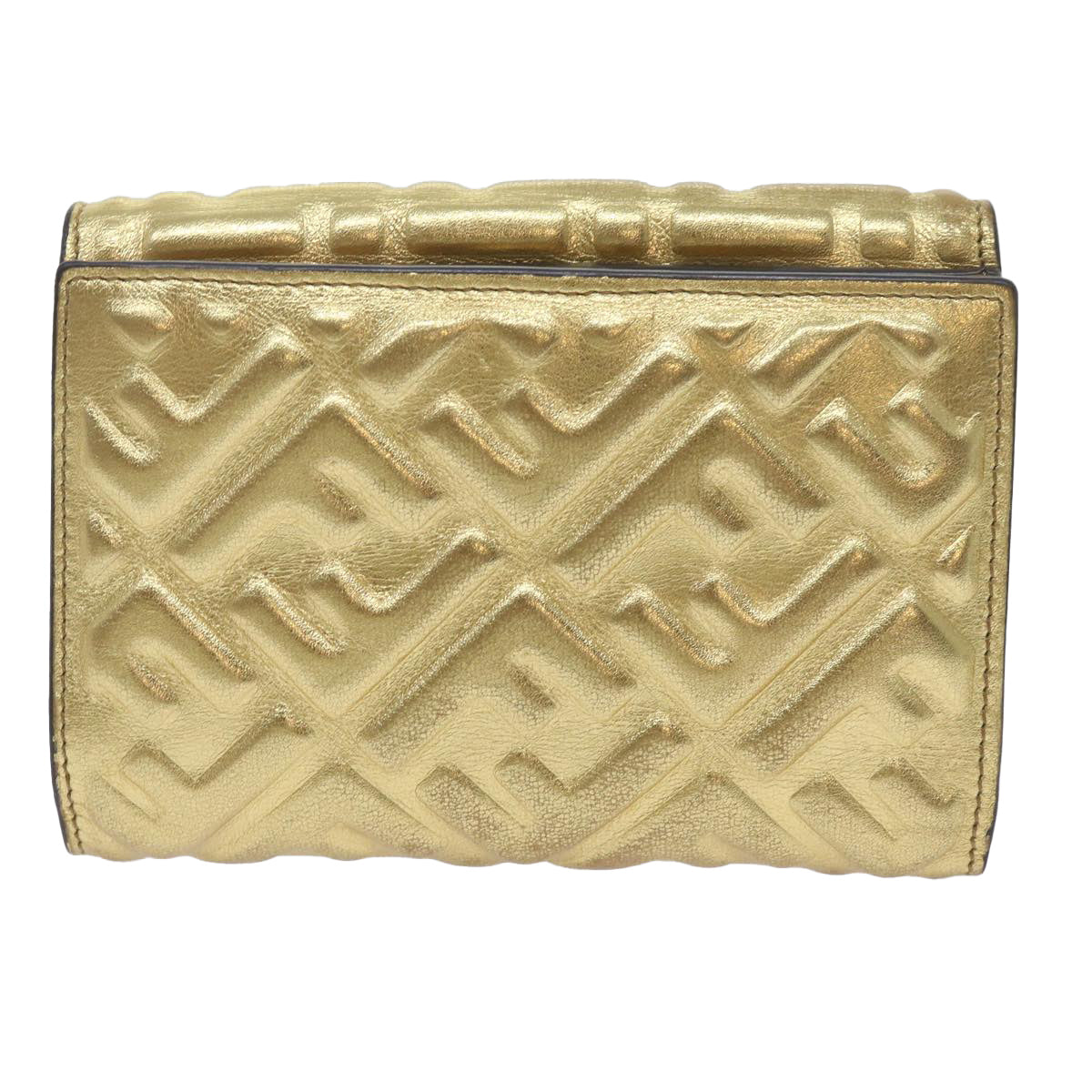 Luxury FendiZucca Canvas Mamma Wallet Gold68984