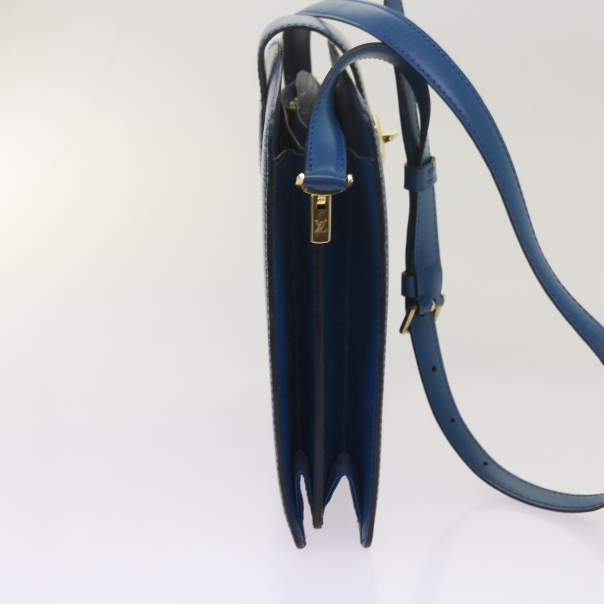 LOUIS VUITTON Epi Capuchin Shoulder Bag Blue M52345 LV 68995