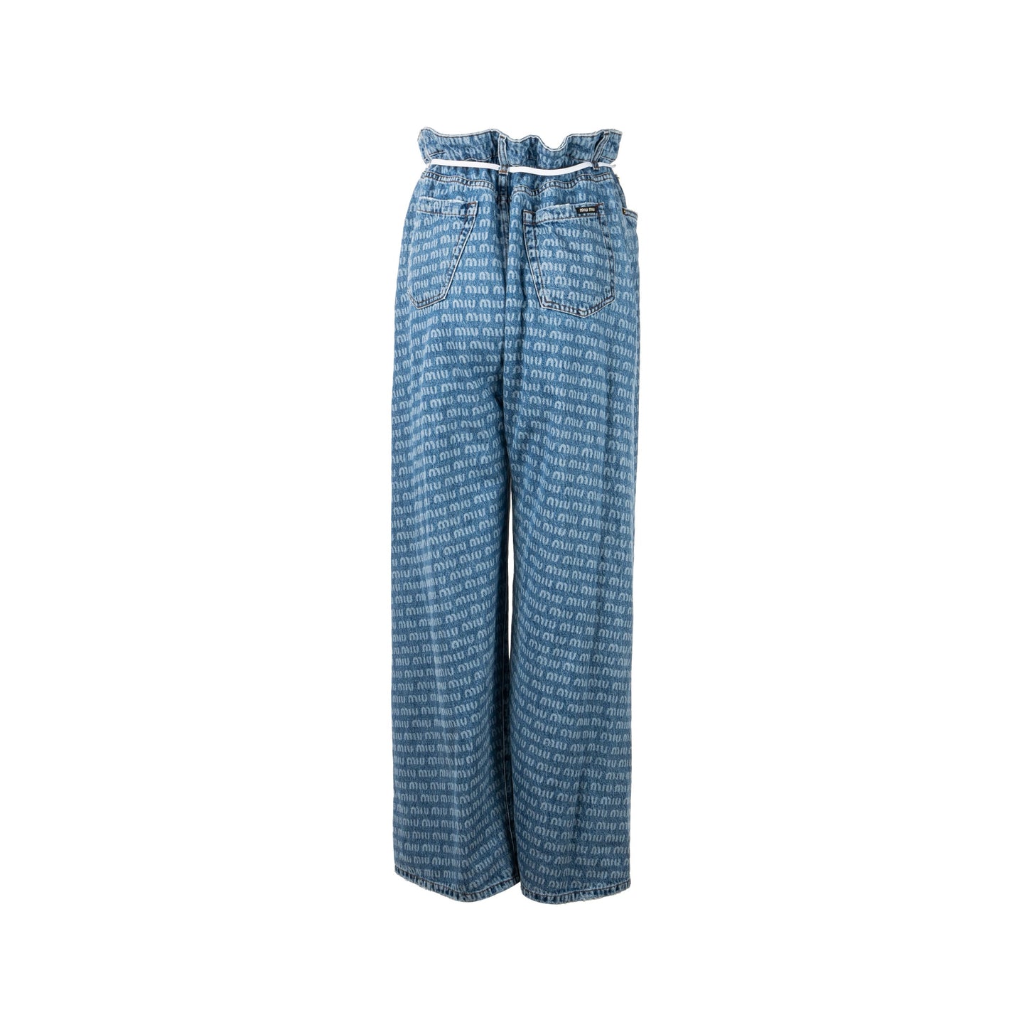 Miu Miu size 27S Denim Jeans with print Cotton light blue