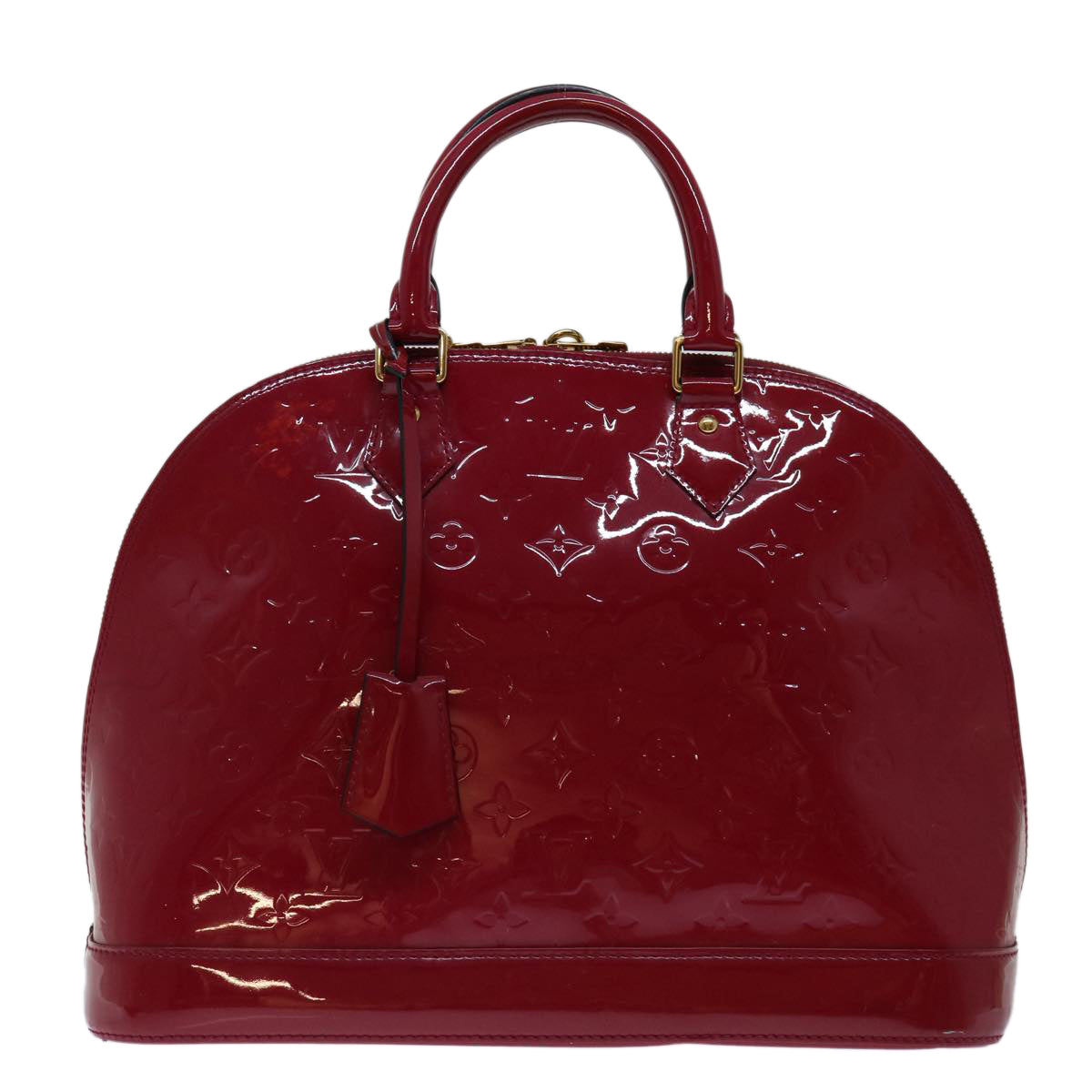 LOUIS VUITTON Monogram Vernis Alma MM Hand Bag Rose Andian M90098 LV 69024