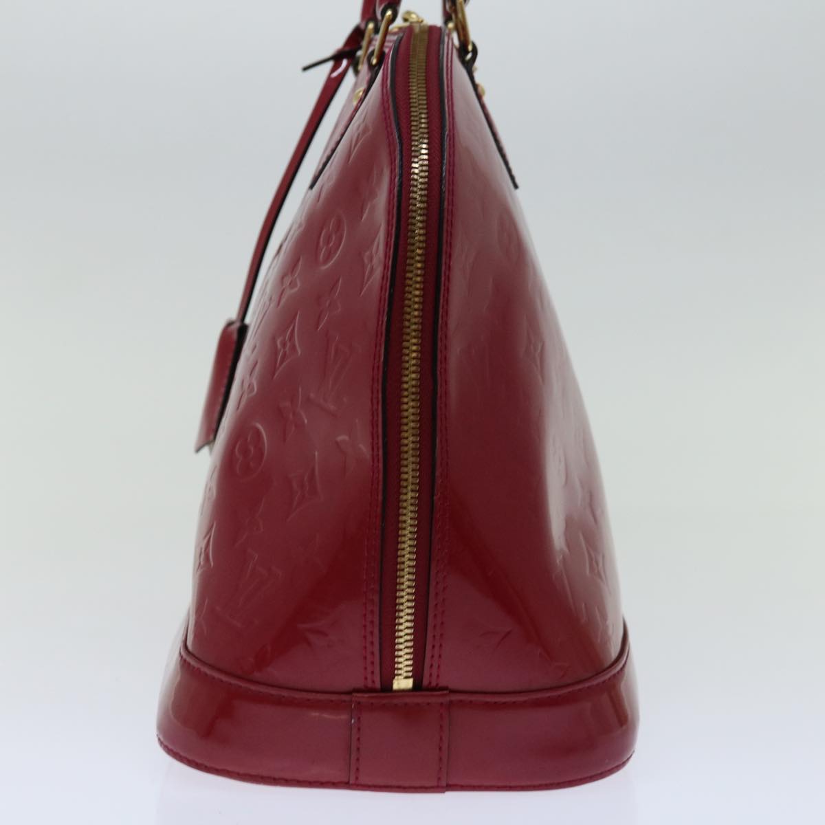 LOUIS VUITTON Monogram Vernis Alma MM Hand Bag Rose Andian M90098 LV 69024