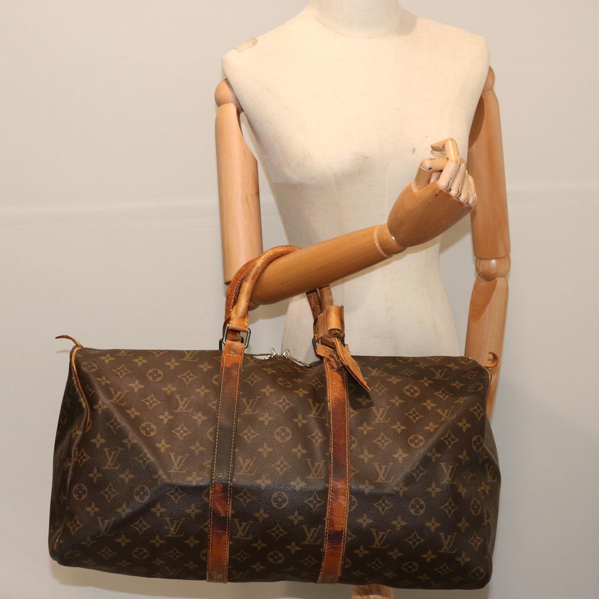 LOUIS VUITTON Monogram Keepall 50 Boston Bag M41426 LV 69034