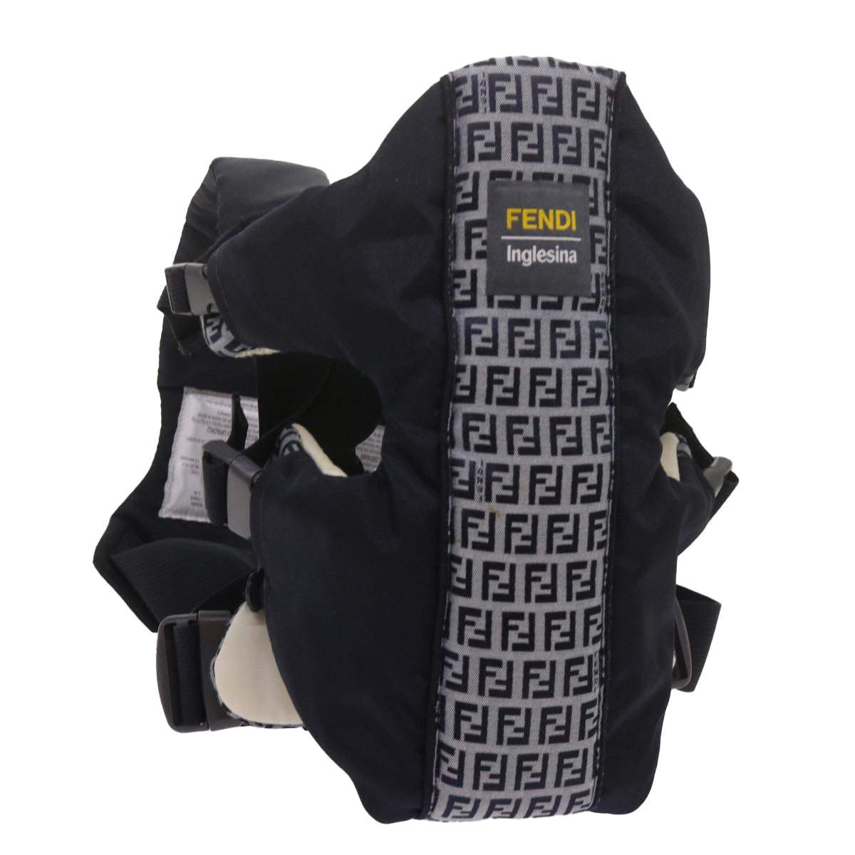 Luxury FendiBaby Carrier Zucchino Canvas Shoulder Bag Black69064