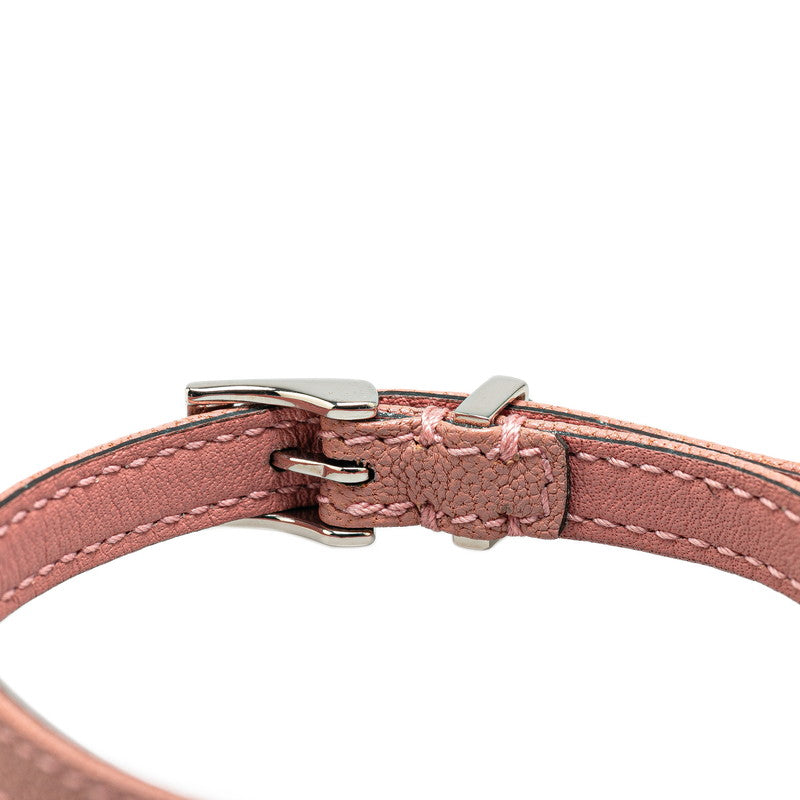 Gucci GG Logo Leather Metal Bracelet