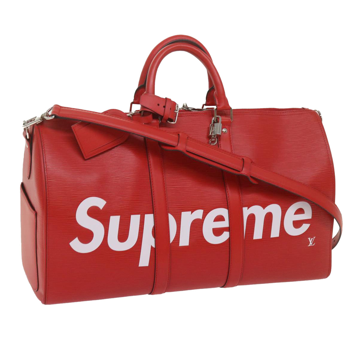 LOUIS VUITTON Epi Supreme Keepall Bandouliere 45 Bag Red M53419 LV 69102S