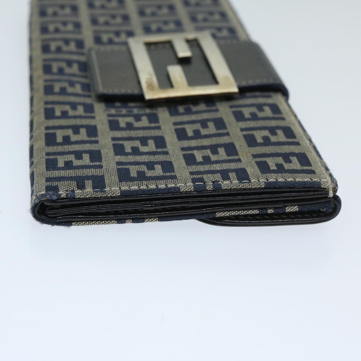 Luxury FendiZucchino Canvas Long Wallet Navy69136