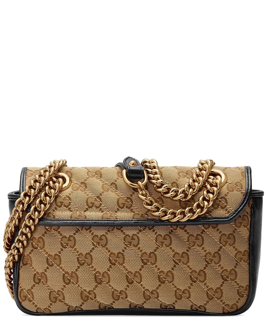 Luxury Gucci Trending 2025 Marmont Mini GG Canvas & Leather Shoulder Bag