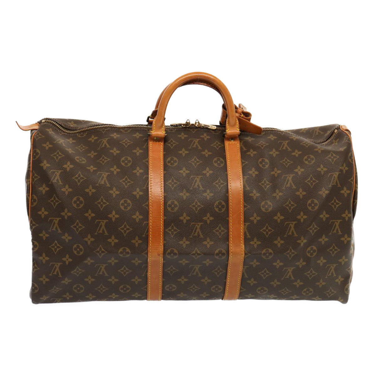 LOUIS VUITTON Monogram Keepall 55 Boston Bag M41424 LV 69228