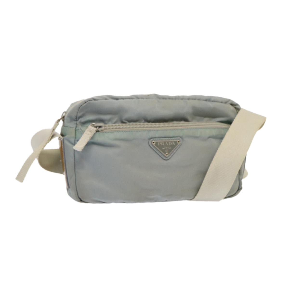 Luxury PradaShoulder Bag Nylon Light Blue 69234