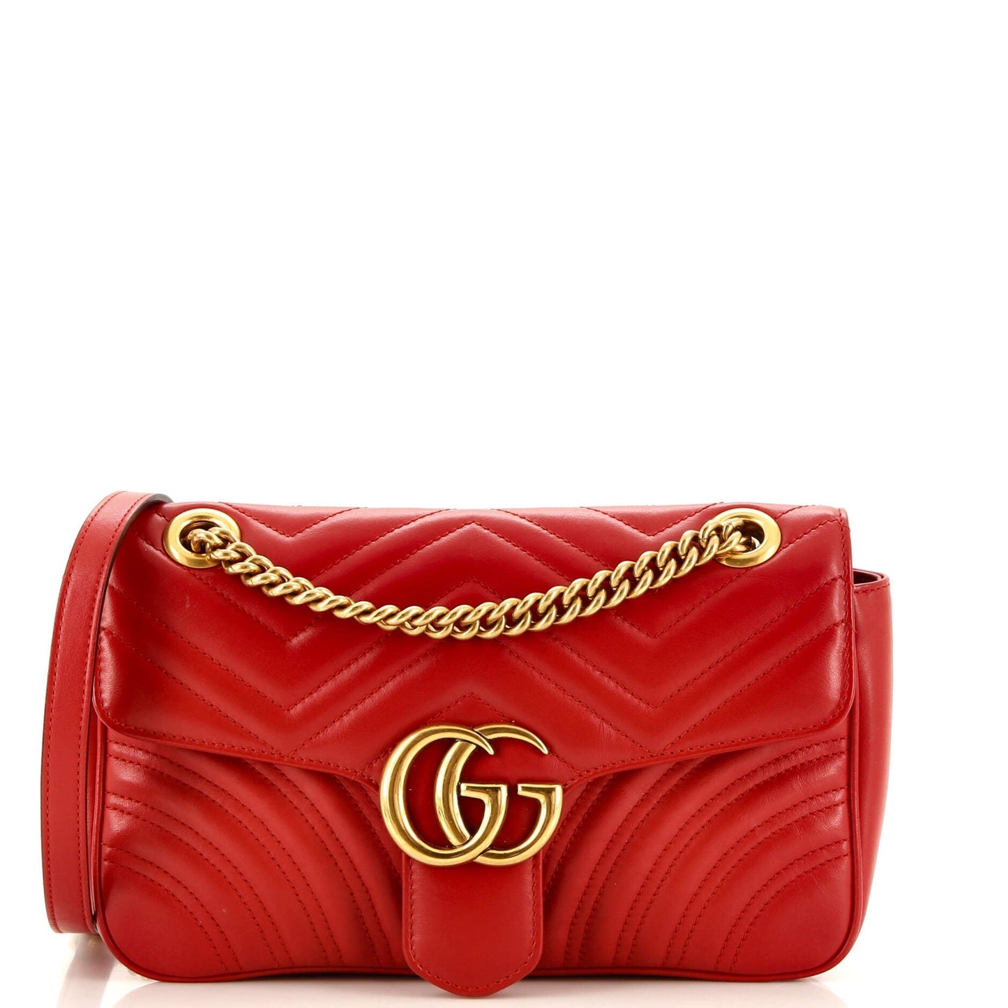 Luxury Gucci Trending 2025 GG Marmont Flap Bag Matelasse Leather Small