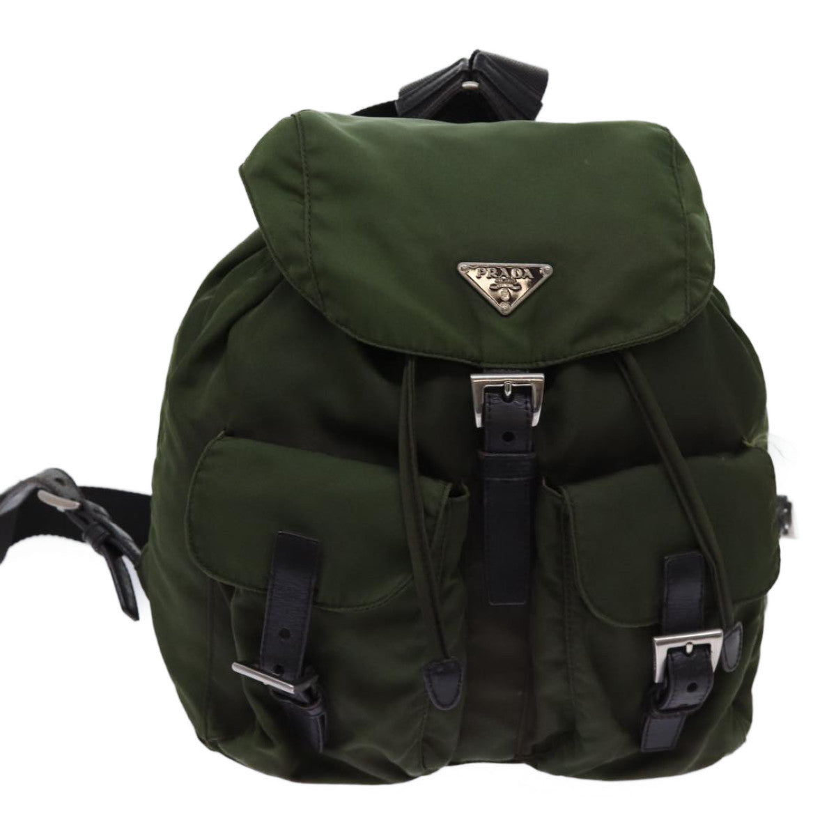 Luxury PradaBackpack Nylon Khaki 69344