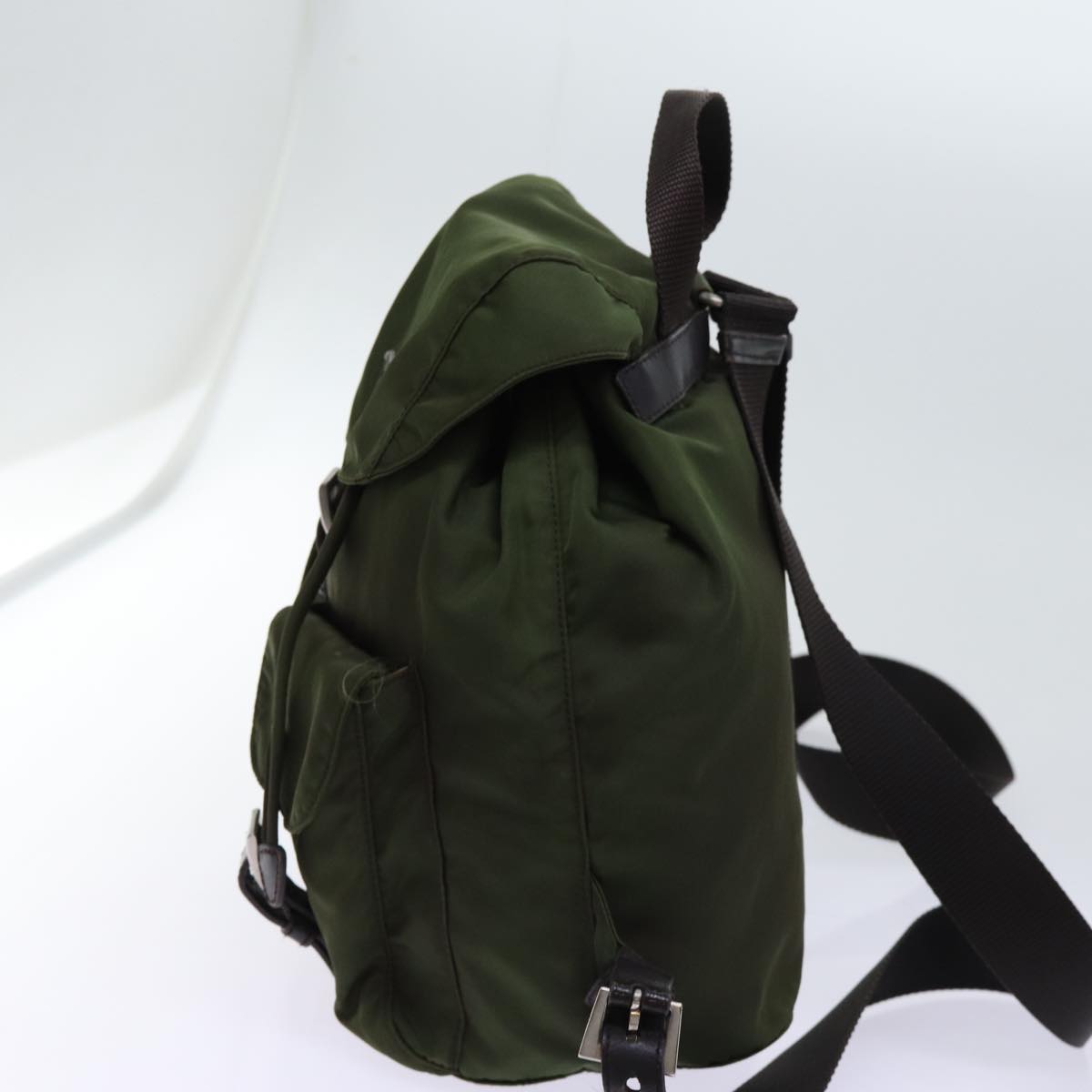 Luxury PradaBackpack Nylon Khaki 69344