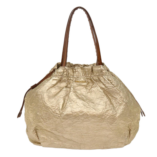 Luxury PradaTote Bag Nylon Gold 69359