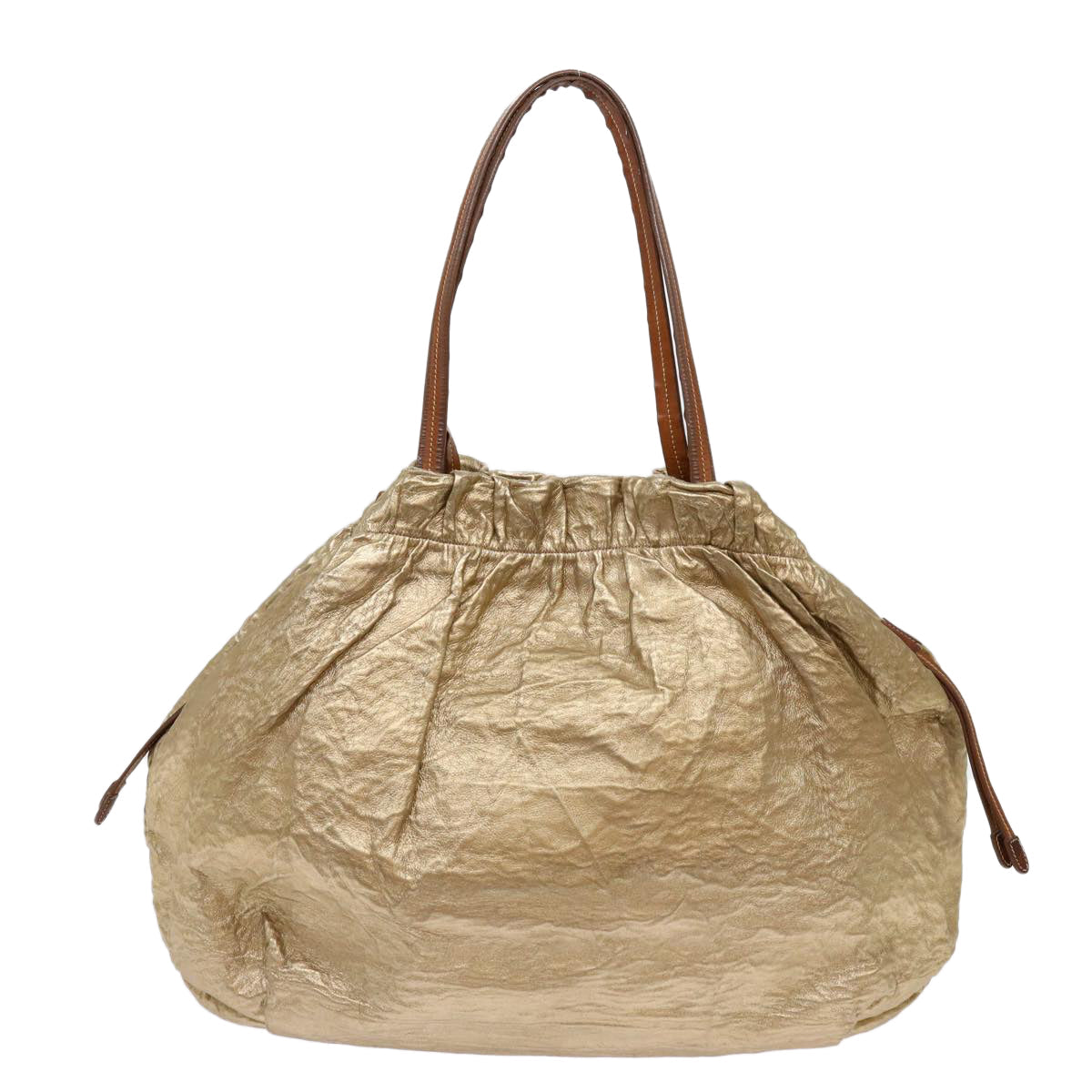 Luxury PradaTote Bag Nylon Gold 69359