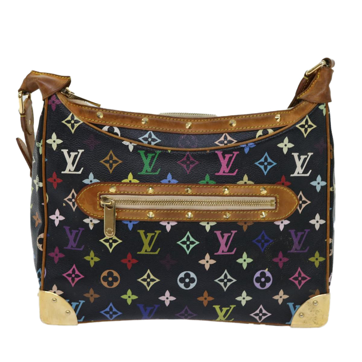 LOUIS VUITTON Monogram Multicolor Boulogne Shoulder Bag Black M92638 69390